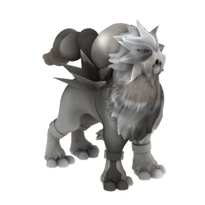 Mô hình 3D Pokemon Entei Huyền Thoại