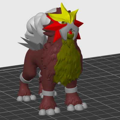 Mô Hình Entei 6 Màu - Pokémon Đa Sắc