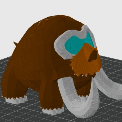 Mô hình Pokémon Mamoswine đa sắc 4 màu