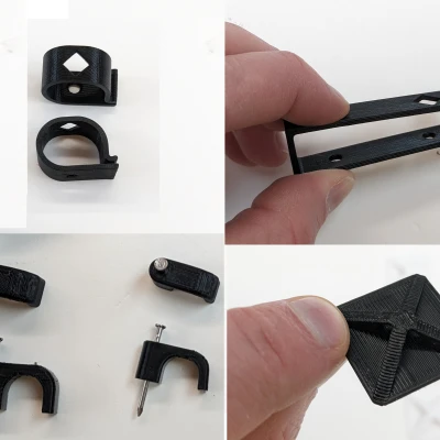 Bộ Quản Lý Dây Cáp - Có File Fusion360 (móc zip, kẹp cáp, v.v.)