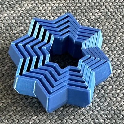 Bộ Đồ Chơi Fidget Nhỏ Xếp Lồng - Sao 8 Cánh, Trái Tim, và Vòng Tròn