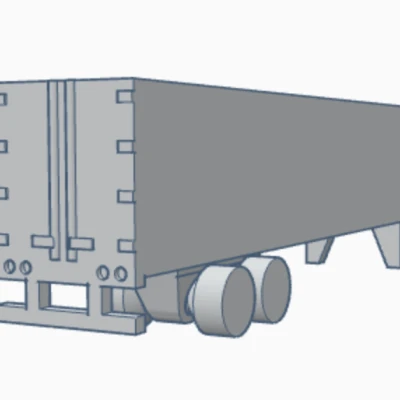 Mô Hình Xe Rơ Moóc Container Khô Mini 48 Foot