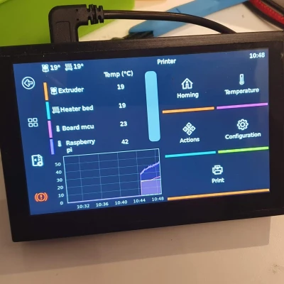 Vỏ Case cho Raspberry Pi 4 kèm màn hình 5 inch chạy Klipper