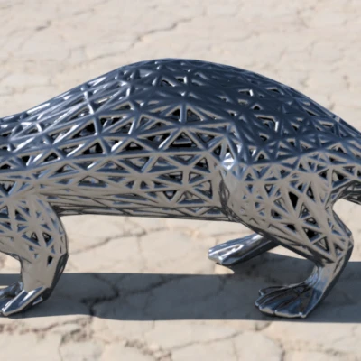 Rái cá Voronoi - Mô hình dự thi hình học Voronoi