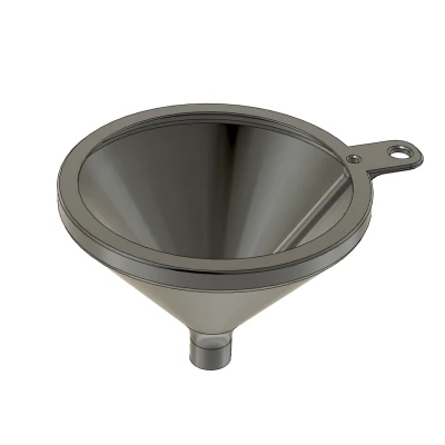 Phễu xăng có ống dẫn khí, gờ chống tràn, kèm ống nối S tháo rời