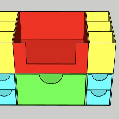 ORGANIZZATORE GT176 - Hộp đựng mỹ phẩm, để bàn có ngăn kéo