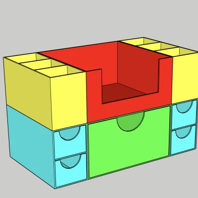 ORGANIZZATORE GT176 - Hộp đựng mỹ phẩm, để bàn có ngăn kéo