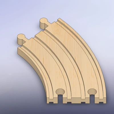 Đường Ray Cong Kép Cho Tàu Gỗ Brio