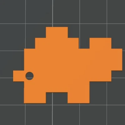 Móc khóa rùa pixelart 32 bit siêu cưng (Schildkörte)
