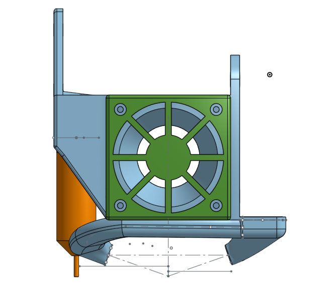 Giá đỡ quạt kèm BLTouch cho KP3S