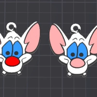 Móc khóa / Mặt dây chuyền nhân vật hoạt hình Pinky (Pinky & The Brain)