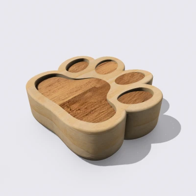 Giá đỡ đũa hình chân mèo hoang - File STEP và STL