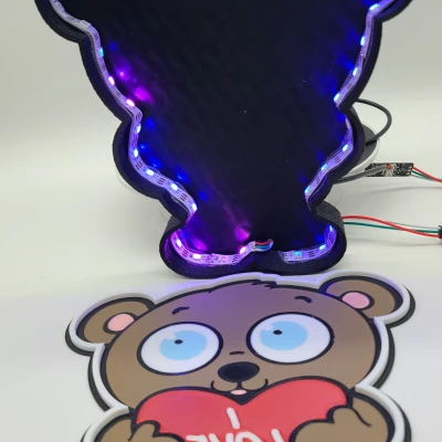 Hộp Đèn "I Love You Teddy"