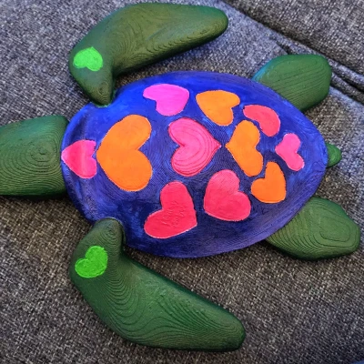 Trang trí tường hình rùa biển, trái tim, mai rùa, Valentine