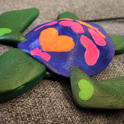 Trang trí tường hình rùa biển, trái tim, mai rùa, Valentine