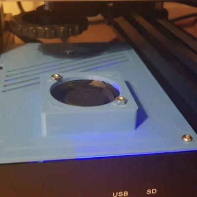 Nắp Hộp Điều Khiển Ender-3 Êm Hơn + Mát Hơn (Tương Thích Quạt Zin+4020)