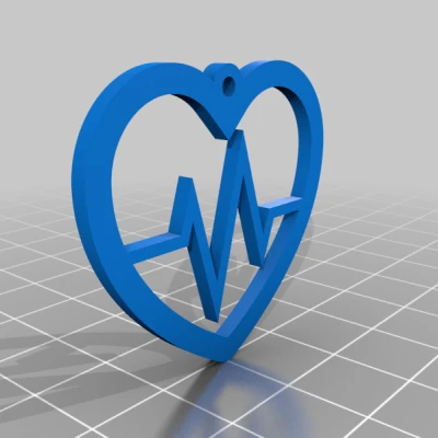 Bông tai mặt dây chuyền nhịp tim