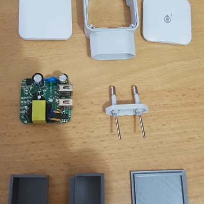 Hộp Đựng Mạch Sạc USB Đôi Cho Điện Thoại