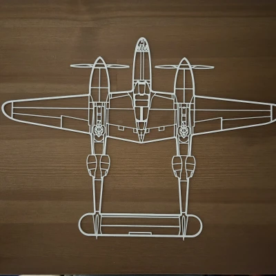 Tranh Treo Tường Máy Bay P38 Lightning