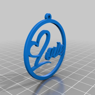 Móc Khóa Mặt Dây Chuyền Hoa Tai Tình Yêu