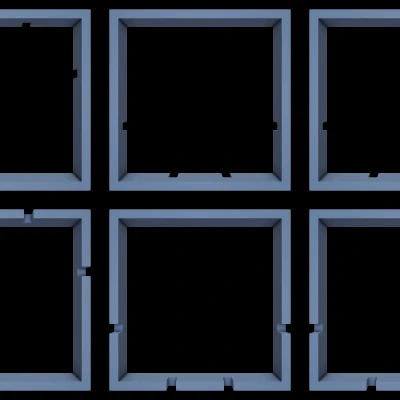 Hệ thống kệ vuông treo tường - tùy chỉnh số lượng kệ