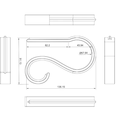Móc Treo Túi Hình Cong CURVE