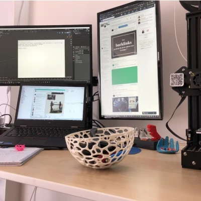 Chậu trang trí hình bán cầu Voronoi