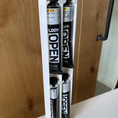 Kệ Đựng Sơn Acrylic Vàng Cho Tuýp 59ml & 22ml