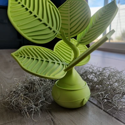 Bộ Ly Uống Nước Hình Lá Kèm Chậu Cây Trang Trí