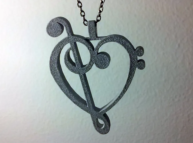 Mặt Dây Chuyền Trái Tim Âm Nhạc