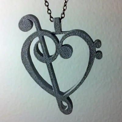 Mặt Dây Chuyền Trái Tim Âm Nhạc