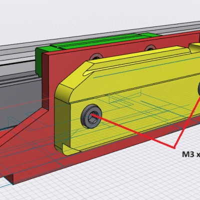 Bộ đổi đầu phun nhanh Sprite và ray tuyến tính trục X