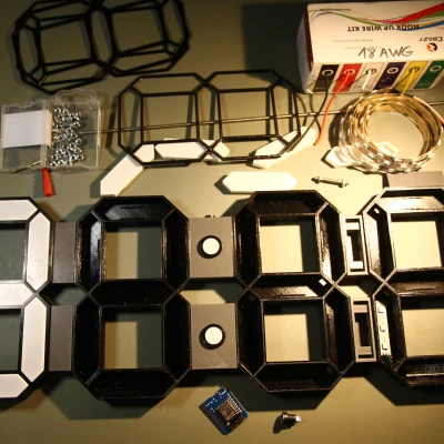 Đồng hồ LED 7 đoạn gắn tường cỡ lớn