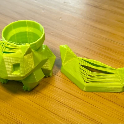 Chậu Cây Bulbasaur Low Poly có Ống Chậu Mario