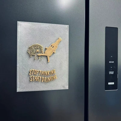 Móc Tủ Lạnh "Ngưng Nghĩ Uống Đi"