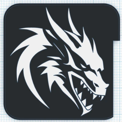 Cover QR-Code Ender 3 với khe CR-Touch & Logo Rồng