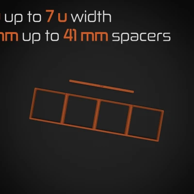 Miếng đệm Gridfinity Clip Base - Chừa khoảng trống