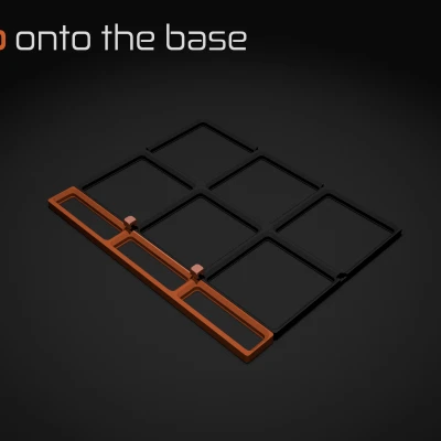 Miếng đệm Gridfinity Clip Base - Chừa khoảng trống