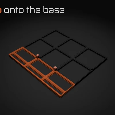 Gridfinity Clip Base - Miếng Độn Nửa Ô Lưới