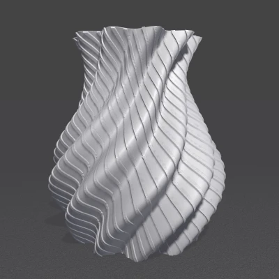 Chậu Hoa Hình Khối U Xoắn