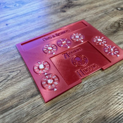 Playerboard Arkhram Horror LCG V2 - Có Bánh Răng Xoay Theo Dõi Chỉ Số