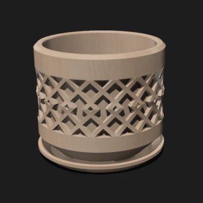 Chậu Hoa 3D Đẹp Mắt