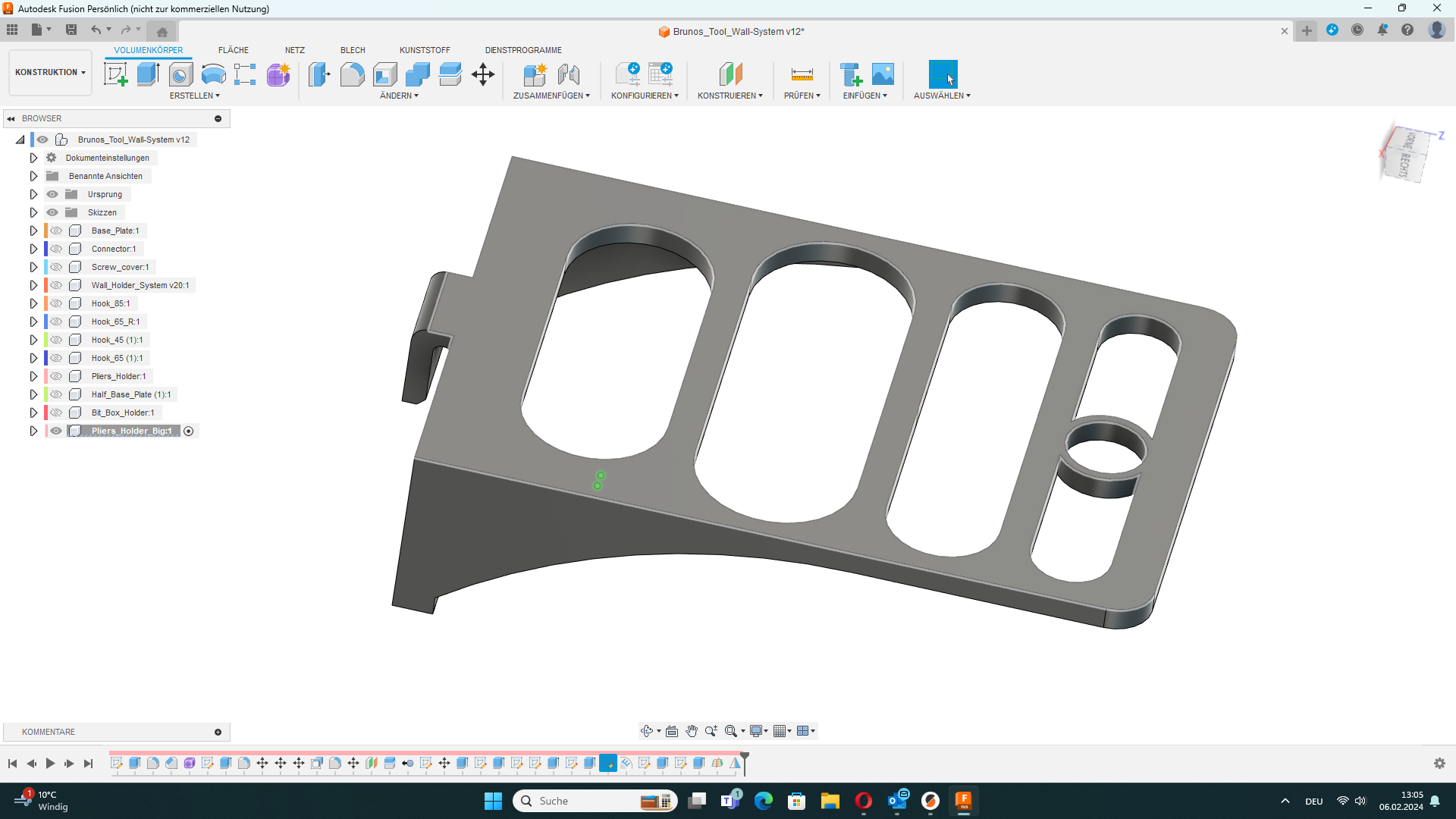 Khay đựng kềm "Big" cho "Hệ thống lưu trữ dụng cụ - Brunos"