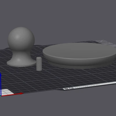 Khuôn ép burger có ren & Tay cầm kèm vít