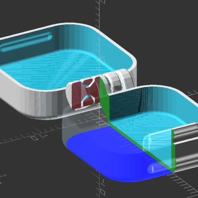 Hộp có bản lề đóng mở bằng kẹp