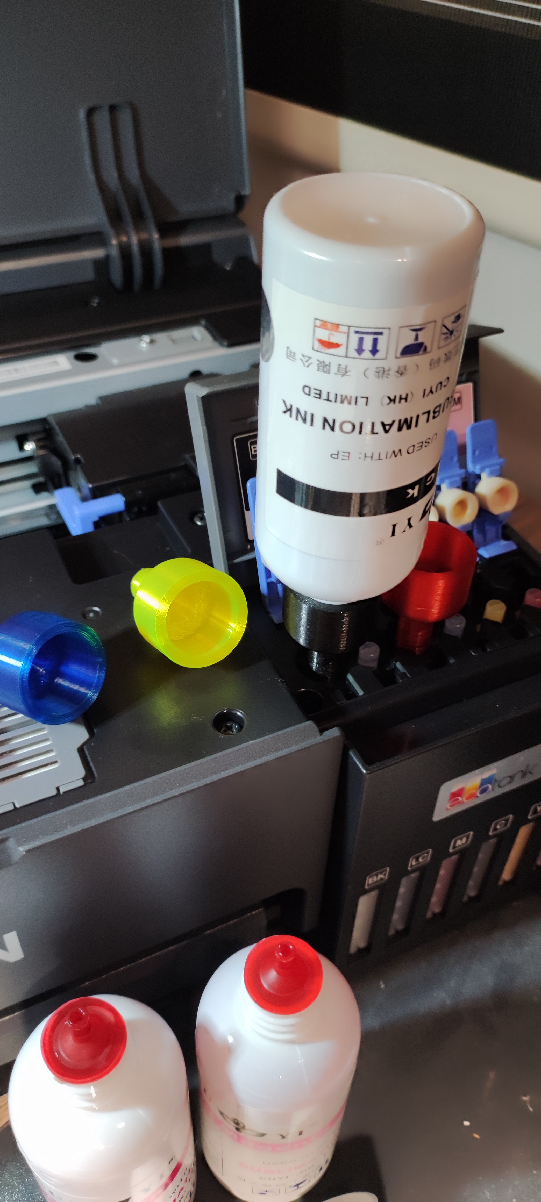 Phụ kiện hỗ trợ đổ mực Epson L8050 cho chai mực CUYI (Thăng hoa)