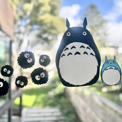 Gia đình Totoros và Tinh linh Bồ hóng - Nghệ thuật treo tường 2D