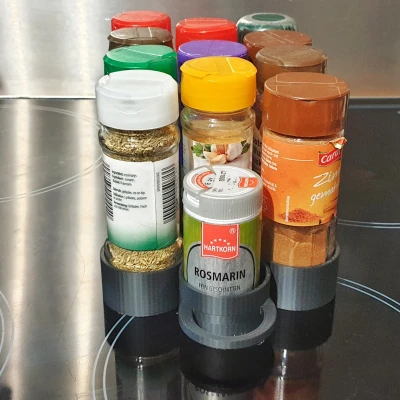 Kệ đựng gia vị cho chai 43mm có thanh trượt/hướng dẫn