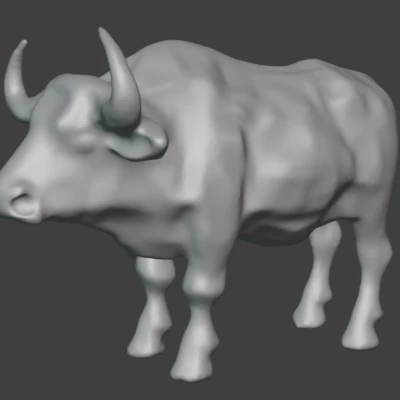 Mô hình 3D Trâu Phi