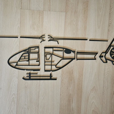 Tranh Tường Eurocopter EC135 (Cỡ Lớn) (Máy Bay Trực Thăng Airbus H135)